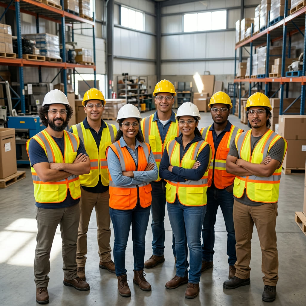 Construction crew on a jobsite