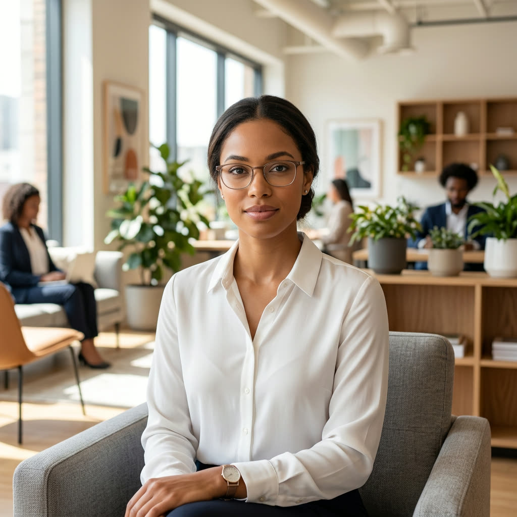 Founder of a professional services firm at work